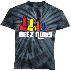 Deez Nuts Electrician Kids Tie-Dye T-Shirt