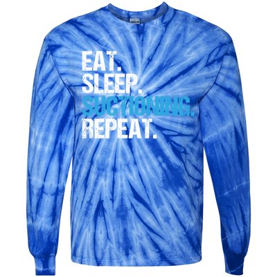 Dental Nurse Eat Sleep Suctioning Repeat Dental Assistant Cute Gift Tie-Dye Long Sleeve Shirt