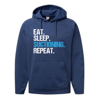 Dental Nurse Eat Sleep Suctioning Repeat Dental Assistant Cute Gift Performance Fleece Hoodie