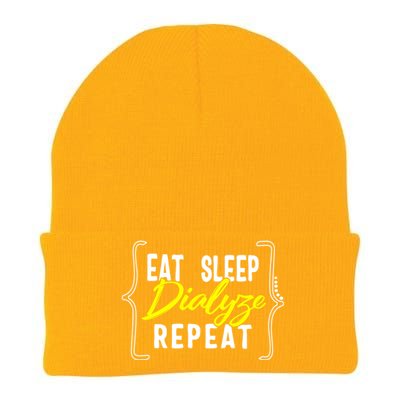 Dialysis Nurse Eat Sleep Dialyze Repeat Rn Renal Nephrology Gift Knit Cap Winter Beanie