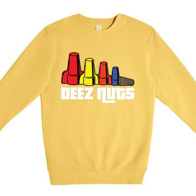 Deez Nuts Electrician Funny For Women Gift Premium Crewneck Sweatshirt