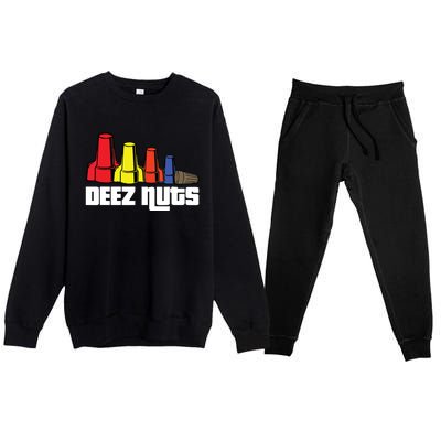 Deez Nuts Electrician Funny For Women Gift Premium Crewneck Sweatsuit Set