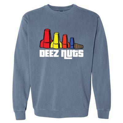 Deez Nuts Electrician Funny For Women Gift Garment-Dyed Sweatshirt