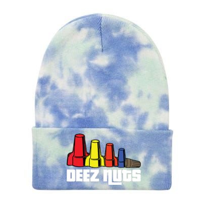 Deez Nuts Electrician Funny For Women Gift Tie Dye 12in Knit Beanie