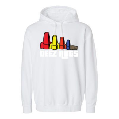 Deez Nuts Electrician Funny For Women Gift Garment-Dyed Fleece Hoodie