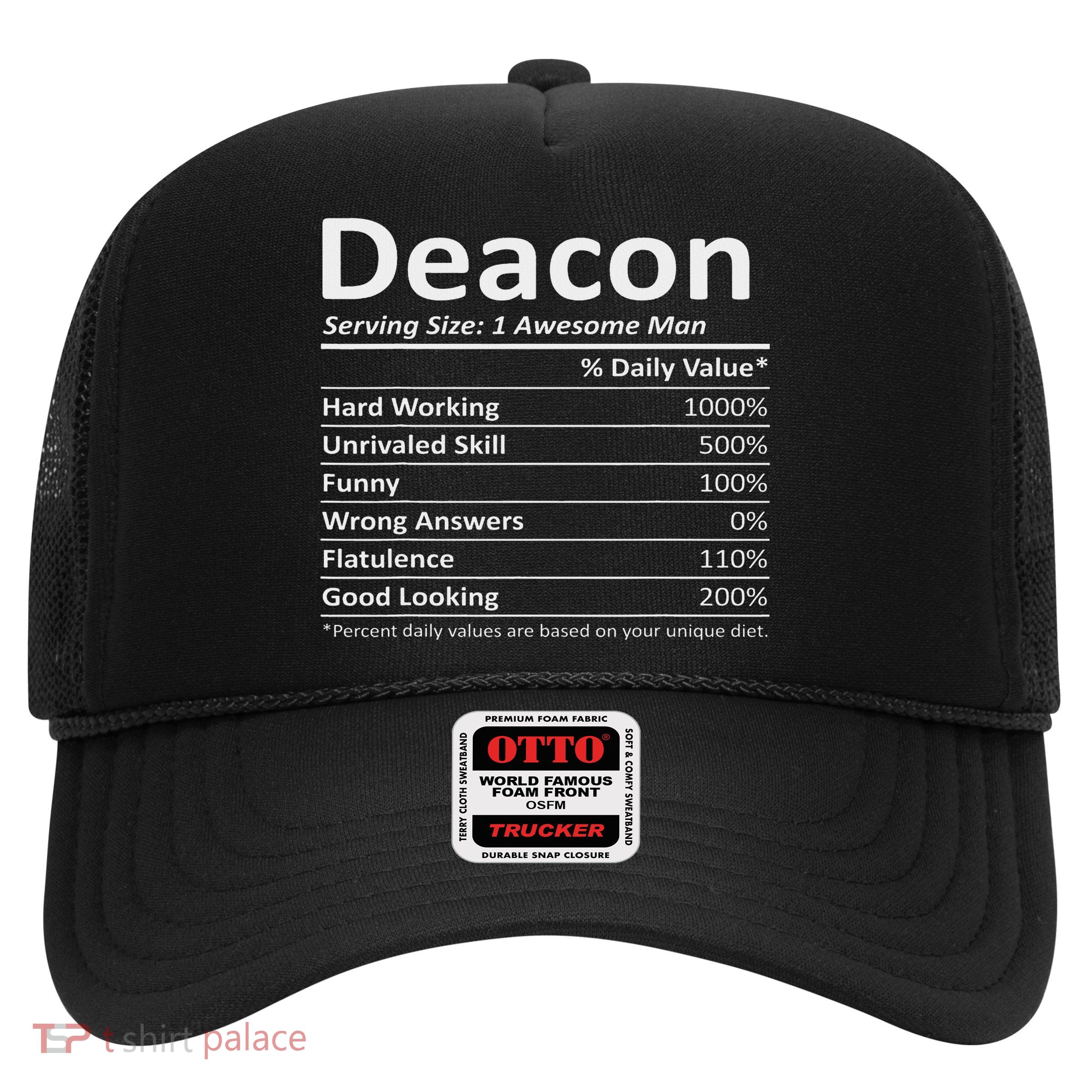 Deacon Nutrition Funny Birthday Personalized Name Gift Idea Trucker Hat