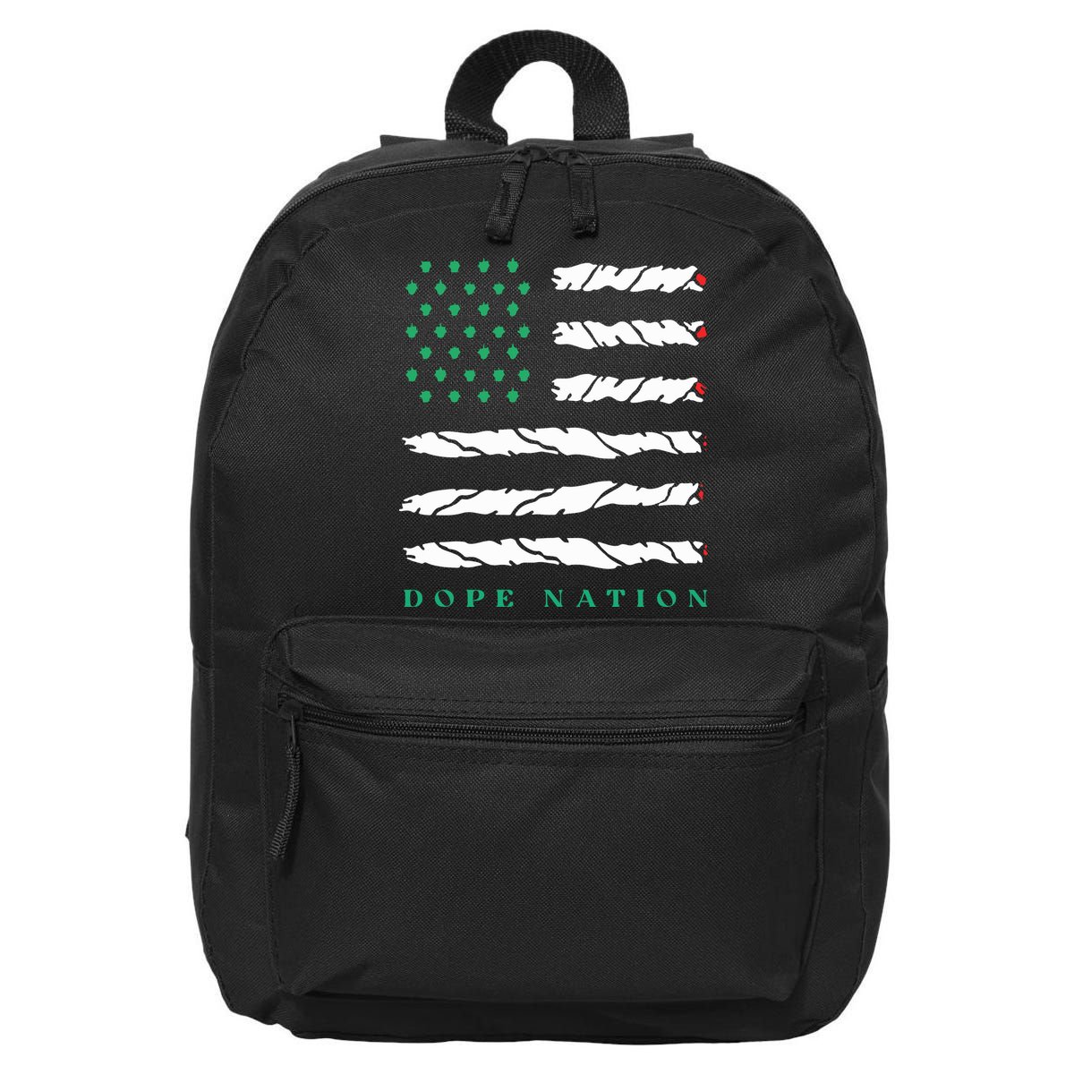 Dope Nation Flag Marijuana 420 Leaf Weed Weed Day Cannabis Funny 16 in Basic Backpack