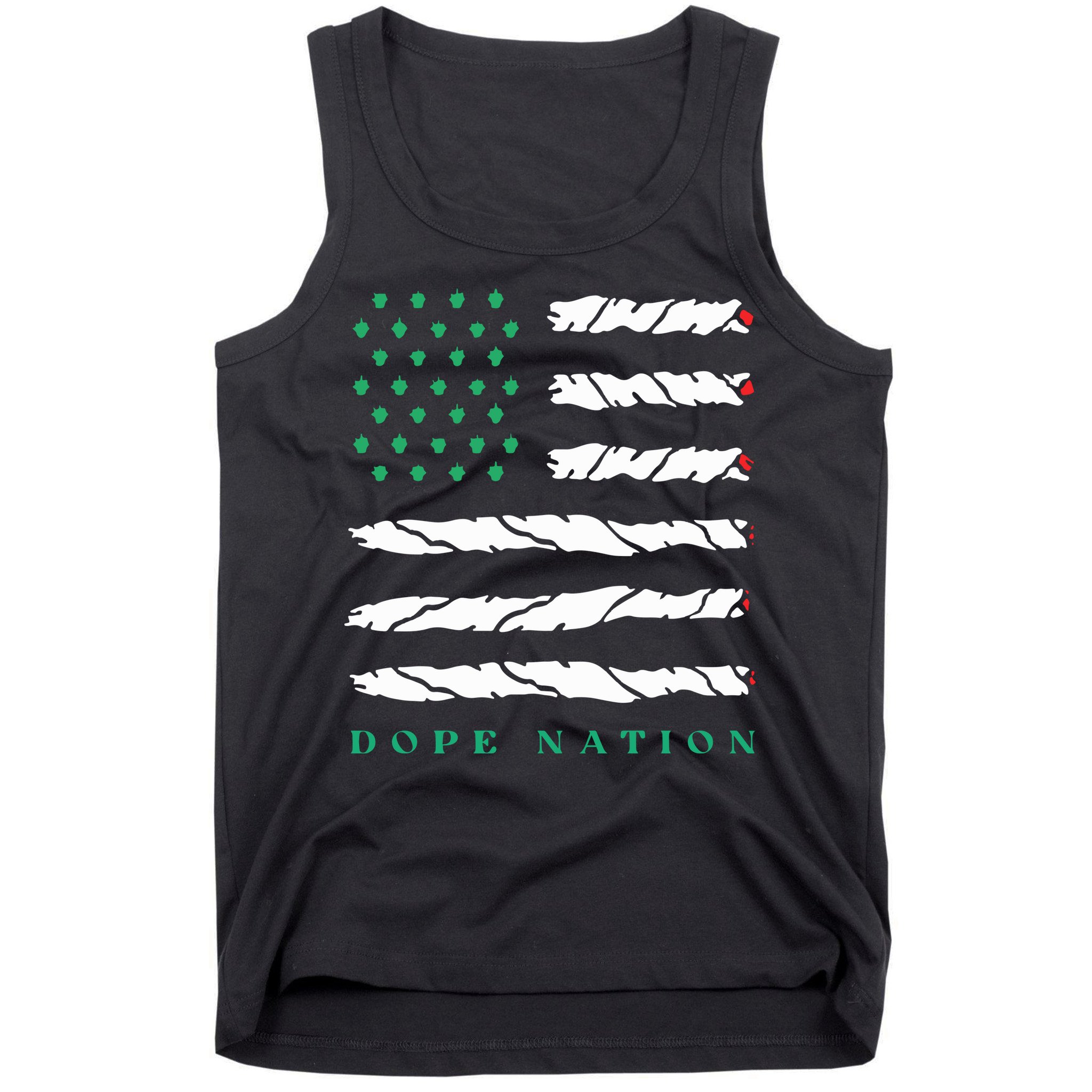 Dope Nation Flag Marijuana 420 Leaf Weed Weed Day Cannabis Funny Tank Top