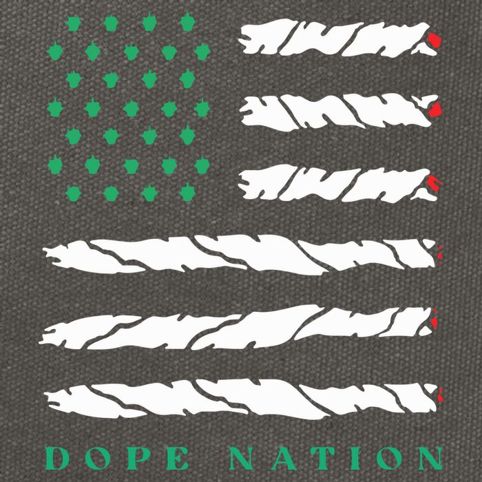 Dope Nation Flag Marijuana 420 Leaf Weed Weed Day Cannabis Funny Cotton Canvas Backpack