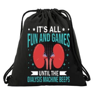 Dialysis Nurse Funny Dialysis Technician Drawstring Bag