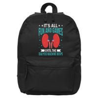 Dialysis Nurse Funny Dialysis Technician 16 in Basic Backpack