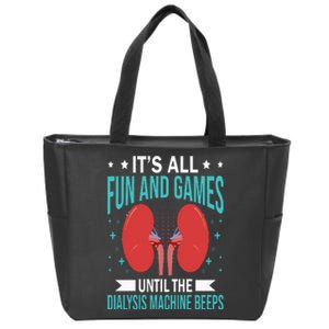 Dialysis Nurse Funny Dialysis Technician Zip Tote Bag