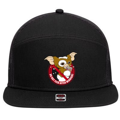 Do Not Feed After Midnight Funny 7 Panel Mesh Trucker Snapback Hat