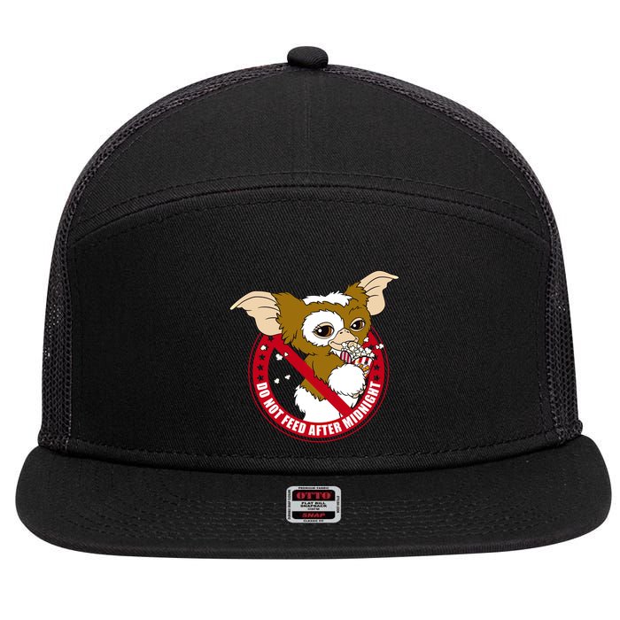 Do Not Feed After Midnight Funny 7 Panel Mesh Trucker Snapback Hat