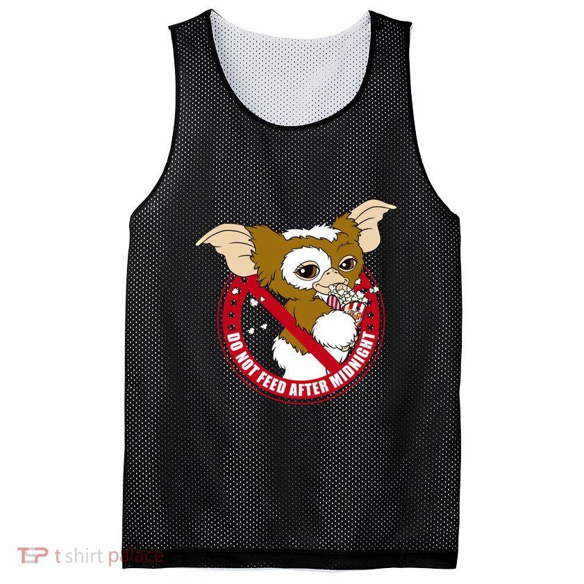 Do Not Feed After Midnight Funny Mesh Reversible Basketball Jersey Tank