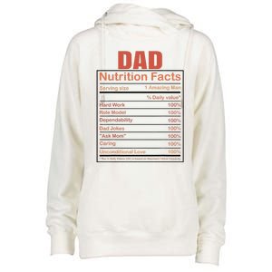 Dad Nutrition Facts Funny Humorous Dad Quote For Fathers Day Womens Funnel Neck Pullover Hood