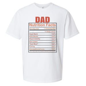 Dad Nutrition Facts Funny Humorous Dad Quote For Fathers Day Sueded Cloud Jersey T-Shirt