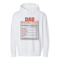 Dad Nutrition Facts Funny Humorous Dad Quote For Fathers Day Garment-Dyed Fleece Hoodie