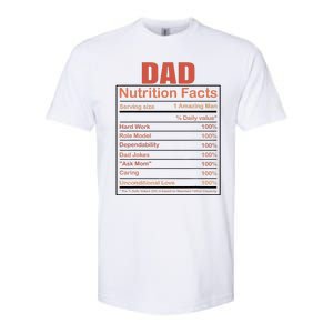 Dad Nutrition Facts Funny Humorous Dad Quote For Fathers Day Softstyle CVC T-Shirt