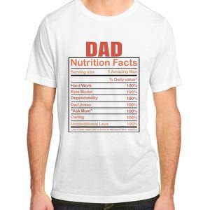 Dad Nutrition Facts Funny Humorous Dad Quote For Fathers Day Adult ChromaSoft Performance T-Shirt