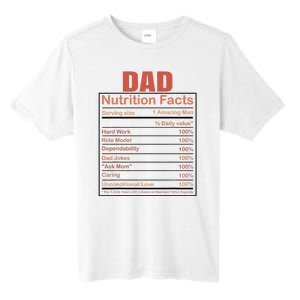 Dad Nutrition Facts Funny Humorous Dad Quote For Fathers Day Tall Fusion ChromaSoft Performance T-Shirt