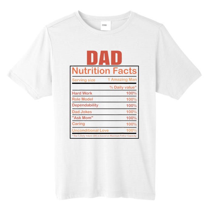 Dad Nutrition Facts Funny Humorous Dad Quote For Fathers Day Tall Fusion ChromaSoft Performance T-Shirt