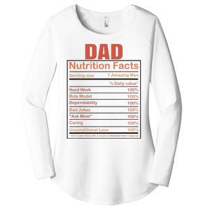 Dad Nutrition Facts Funny Humorous Dad Quote For Fathers Day Women's Perfect Tri Tunic Long Sleeve Shirt