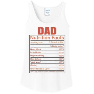 Dad Nutrition Facts Funny Humorous Dad Quote For Fathers Day Ladies Essential Tank