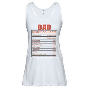 Dad Nutrition Facts Funny Humorous Dad Quote For Fathers Day Ladies Essential Flowy Tank