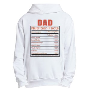 Dad Nutrition Facts Funny Humorous Dad Quote For Fathers Day Urban Pullover Hoodie