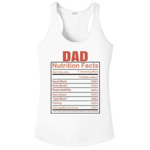 Dad Nutrition Facts Funny Humorous Dad Quote For Fathers Day Ladies PosiCharge Competitor Racerback Tank