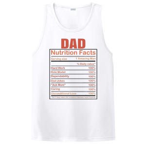 Dad Nutrition Facts Funny Humorous Dad Quote For Fathers Day PosiCharge Competitor Tank