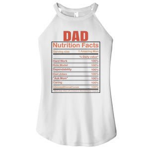 Dad Nutrition Facts Funny Humorous Dad Quote For Fathers Day Women's Perfect Tri Rocker Tank