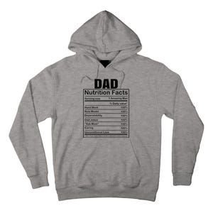 Dad Nutrition Facts Funny Humorous Dad Quote For Fathers Day Tall Hoodie