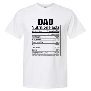 Dad Nutrition Facts Funny Humorous Dad Quote For Fathers Day Garment-Dyed Heavyweight T-Shirt