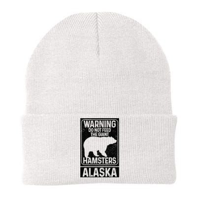 Do Not Feed The Giant Hamsters Grizzly Bear Funny Alaska Knit Cap Winter Beanie