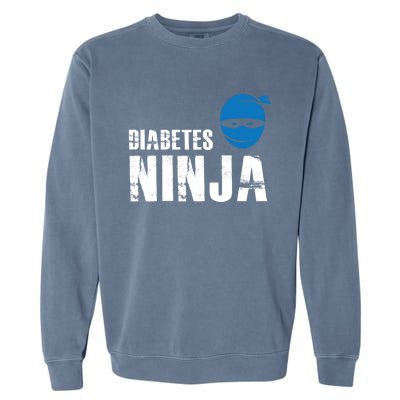 Diabetes Ninja Funny Gift Support Awareness Fighter Gift Garment-Dyed Sweatshirt