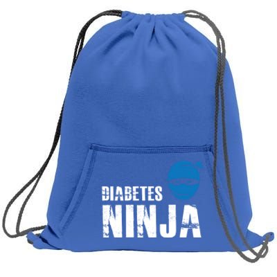 Diabetes Ninja Funny Gift Support Awareness Fighter Gift Sweatshirt Cinch Pack Bag