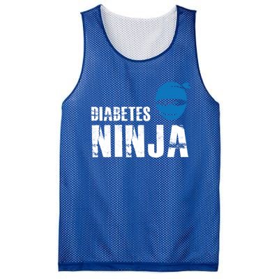 Diabetes Ninja Funny Gift Support Awareness Fighter Gift Mesh Reversible Basketball Jersey Tank