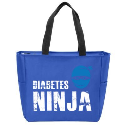 Diabetes Ninja Funny Gift Support Awareness Fighter Gift Zip Tote Bag