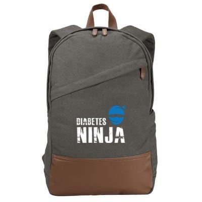 Diabetes Ninja Funny Gift Support Awareness Fighter Gift Cotton Canvas Backpack