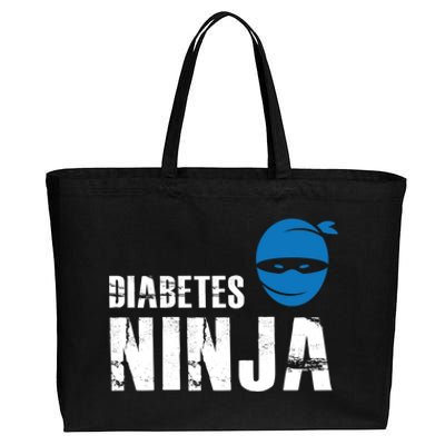 Diabetes Ninja Funny Gift Support Awareness Fighter Gift Cotton Canvas Jumbo Tote