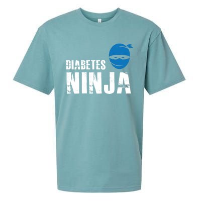 Diabetes Ninja Funny Gift Support Awareness Fighter Gift Sueded Cloud Jersey T-Shirt