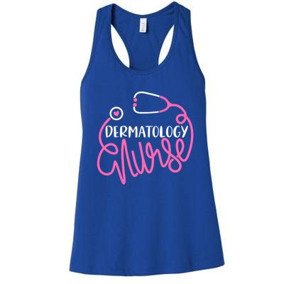 Dermatology Nurse Funny Dermatology Nursing Departt Nurse Gift Women's Racerback Tank