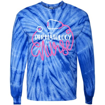 Dermatology Nurse Funny Dermatology Nursing Departt Nurse Gift Tie-Dye Long Sleeve Shirt