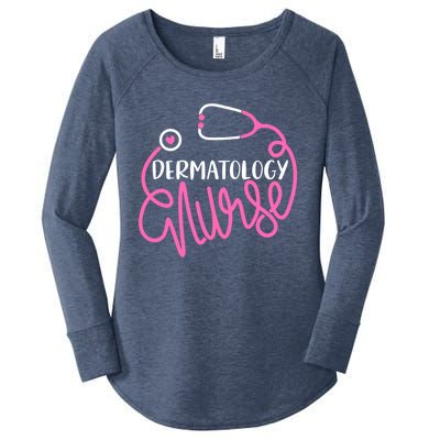 Dermatology Nurse Funny Dermatology Nursing Departt Nurse Gift Women's Perfect Tri Tunic Long Sleeve Shirt