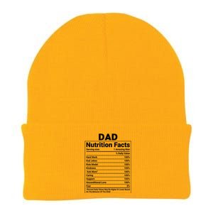 Dad Nutrition Facts Knit Cap Winter Beanie