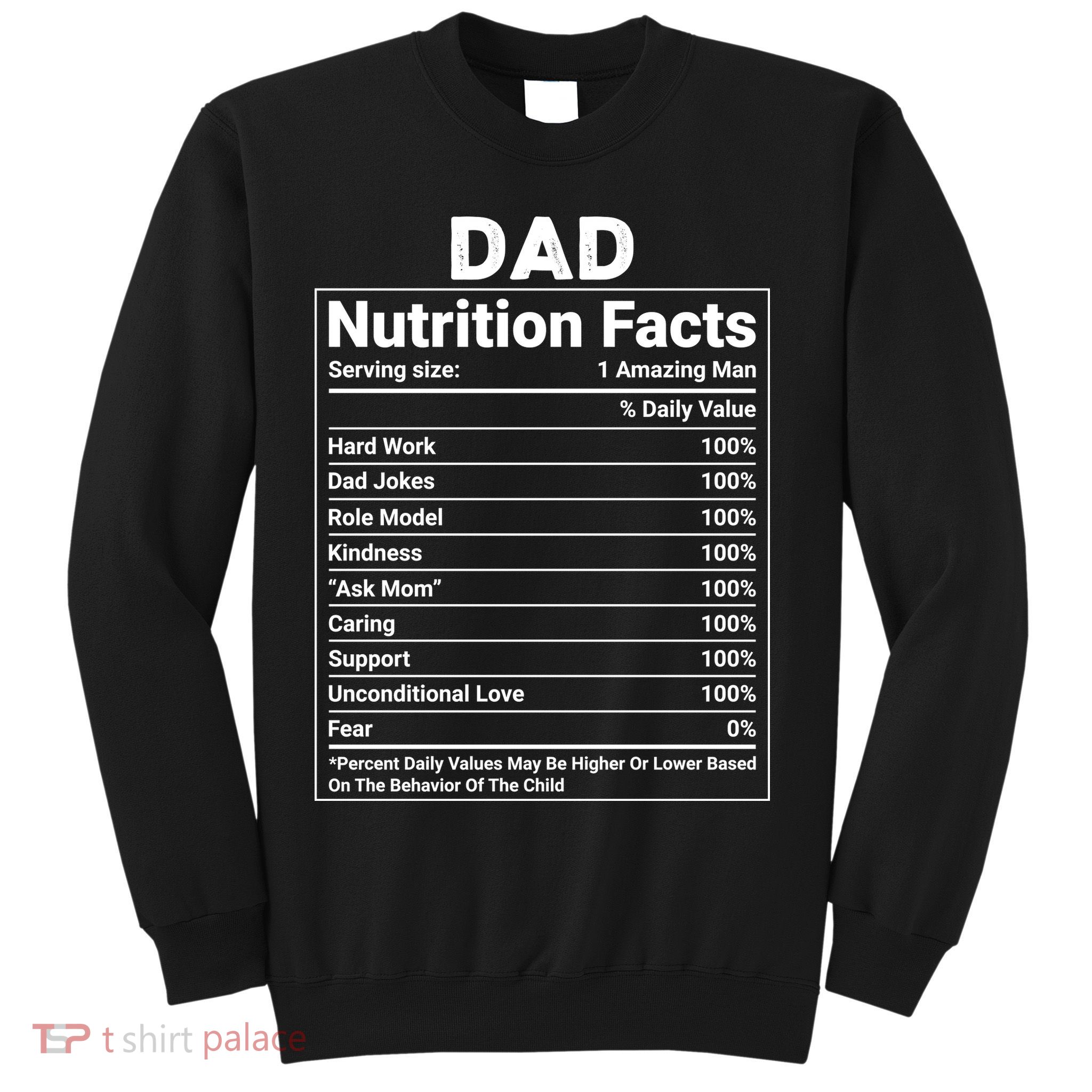 Dad Nutrition Facts Sweatshirt
