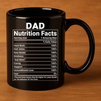 Dad Nutrition Facts 11oz C Handle Ceramic Mug