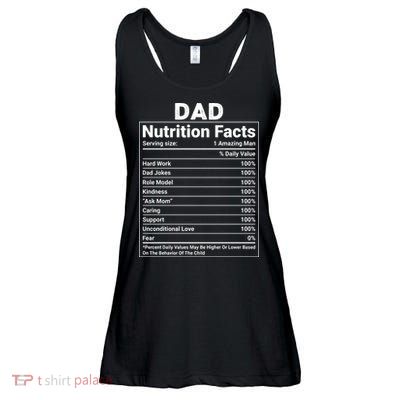 Dad Nutrition Facts Ladies Essential Flowy Tank